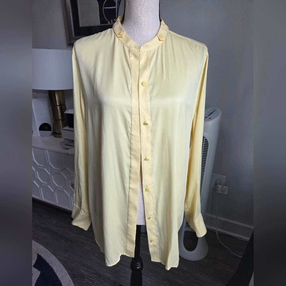 NWT Equipment Limon Sorbet Silk Button-Up Shirt